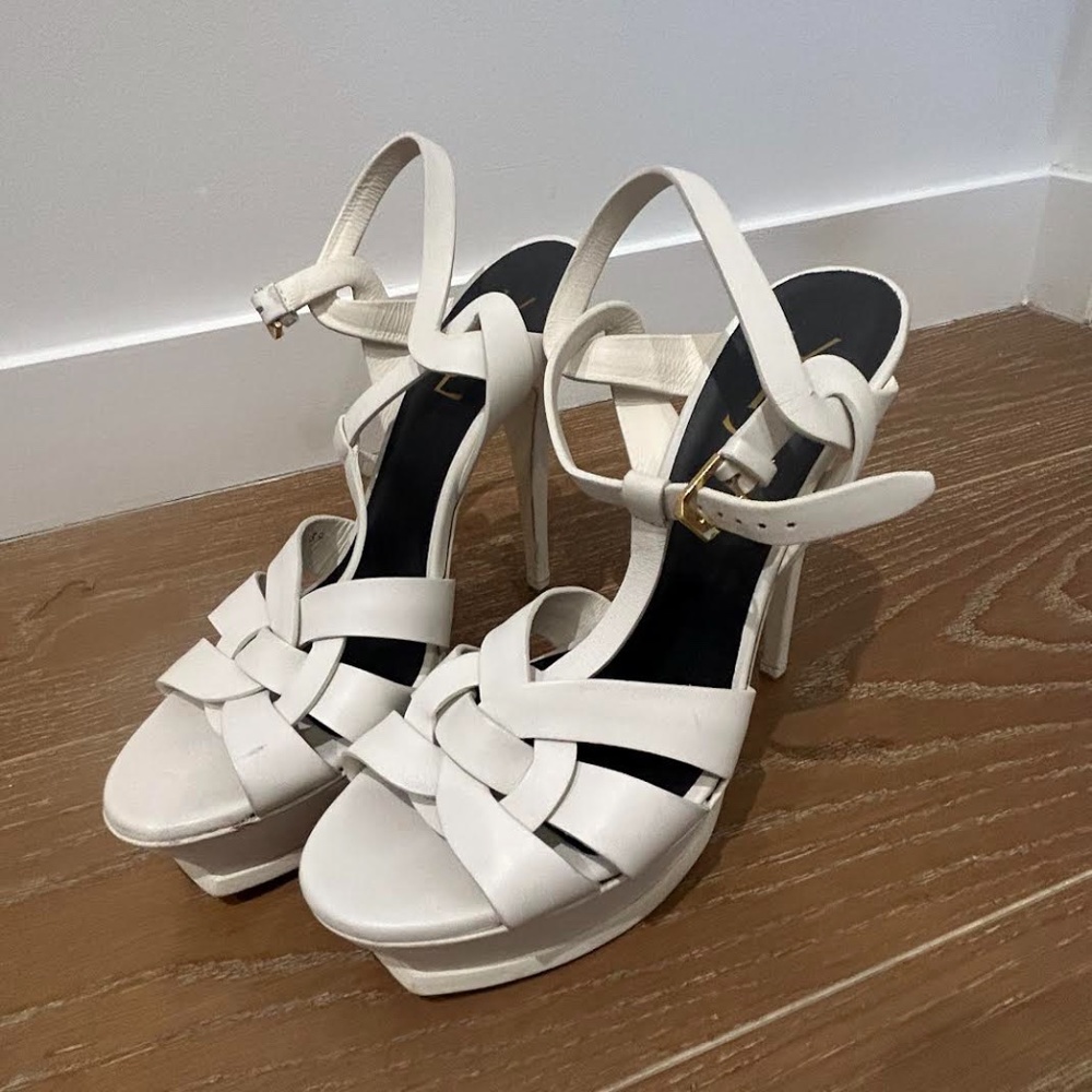 YSL Tributes, White, 39, Worn 3 Times